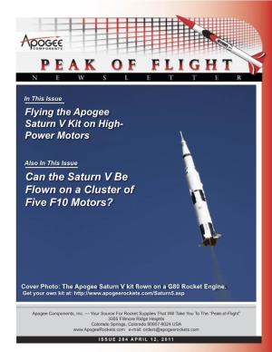 Can the Saturn V Be Flown on a Cluster of Five F10 Motors?