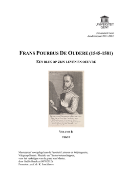 Frans Pourbus De Oudere(1545-1581)