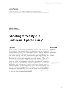 Shooting Street Style in Indonesia: a Photo Essay1