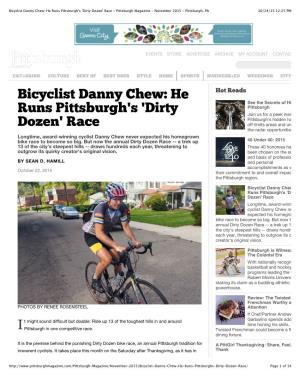 Bicyclist Danny Chew He Runs Pittsburgh's 'Dirty Dozen' Race