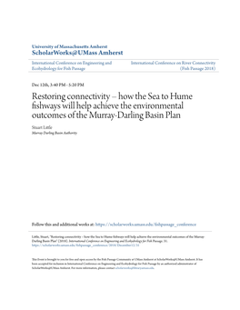 The Murray-Darling Basin Plan Stuart Little Murray Darling Basin Authority