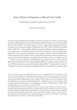 Entre Aliénor D'aquitaine Et Blanche De Castille