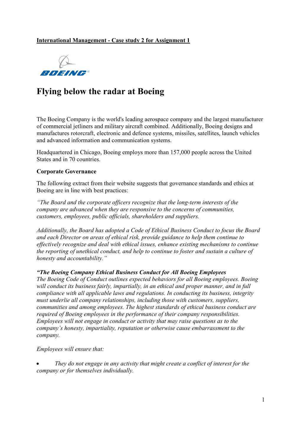 Flying Below the Radar at Boeing
