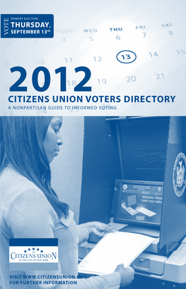 2012 Primary Election Voters Directory