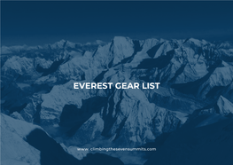 Everest Gear List