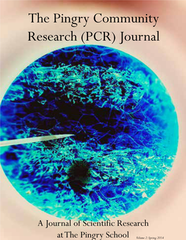 The Pingry Community Research (PCR) Journal