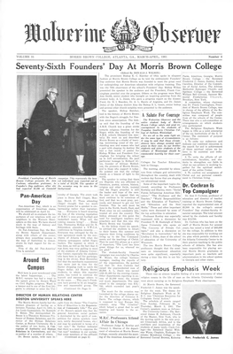 Seventy-Sixth Founders' Day at Morris Brown College