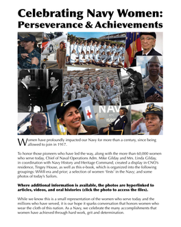 Celebrating Navy Women: Perseverance & Achievements