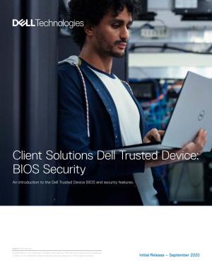 Dell Trusted Device Below the OS Whitepaper
