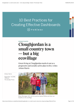Cloughjordan Is a Small Country Town — but a Big Ecovillage | Ireland | the Sunday Times 18/09/2018, 09�23