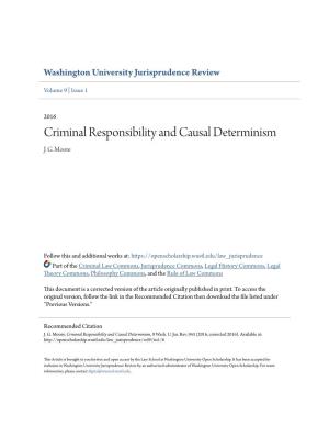 Criminal Responsibility and Causal Determinism J