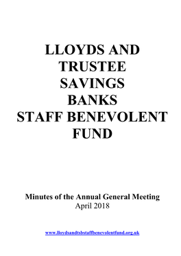 Lloyds and Trustee Savings Banks Staff Benevolent Fund