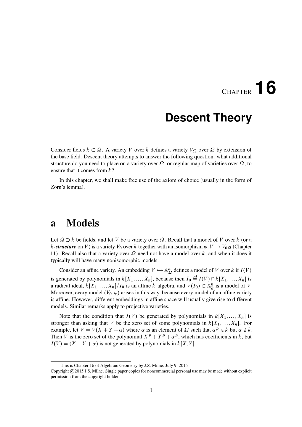 Descent Theory