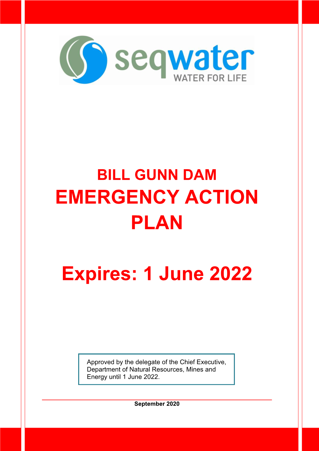 Bill Gunn Dam Emergency Action Plan