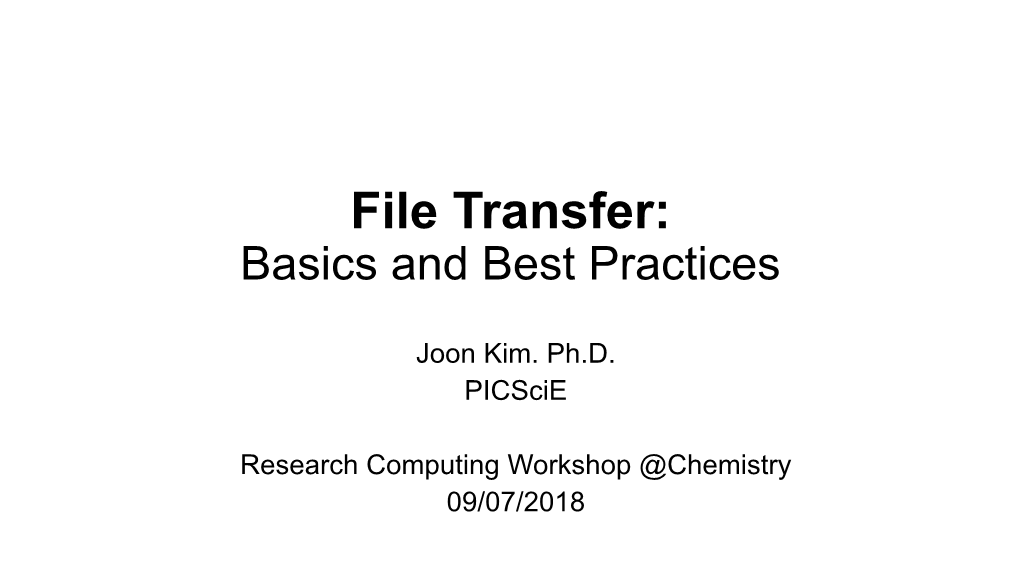 File Transfer: Basics and Best Practices