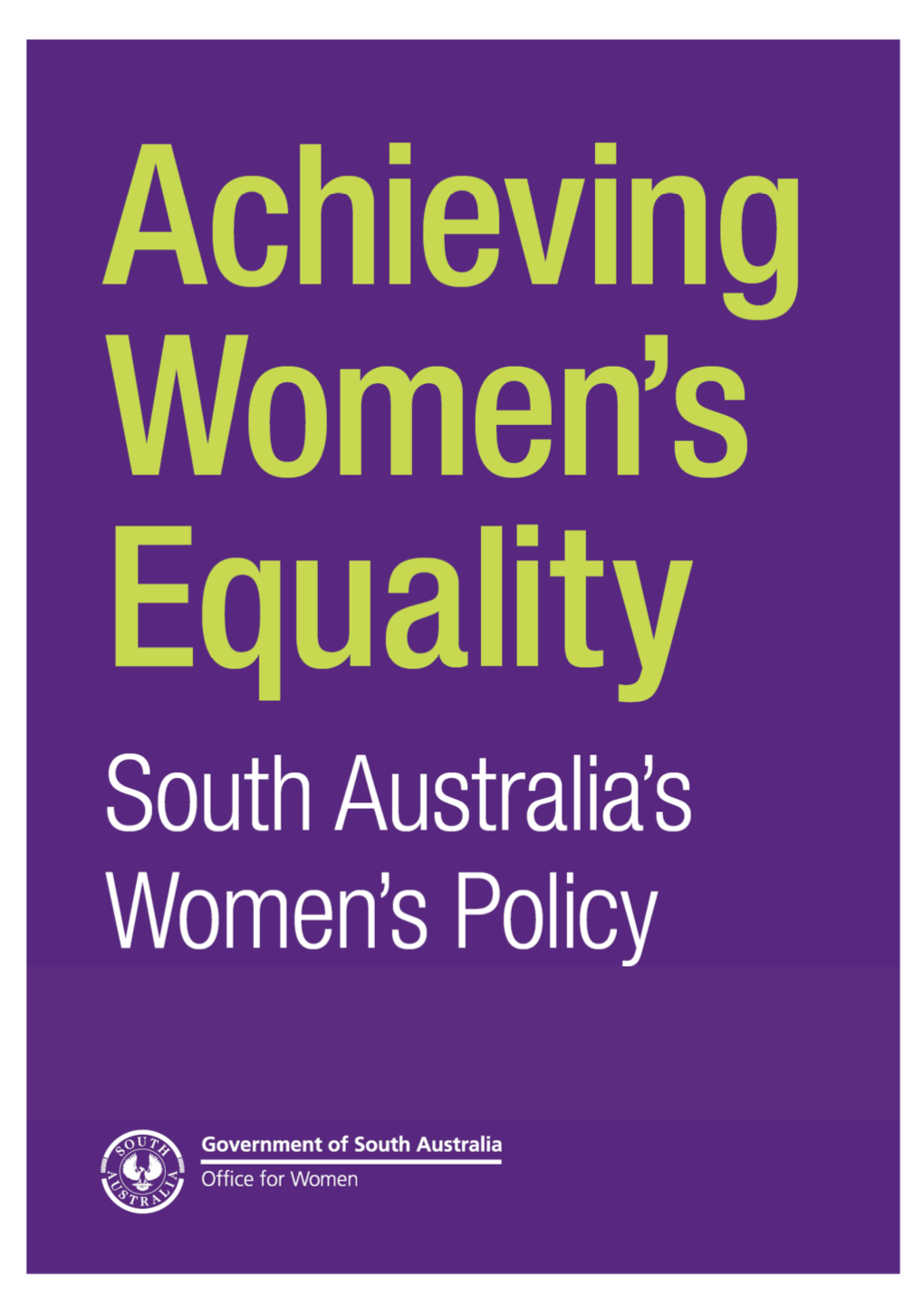 South Australia's Women's Policy