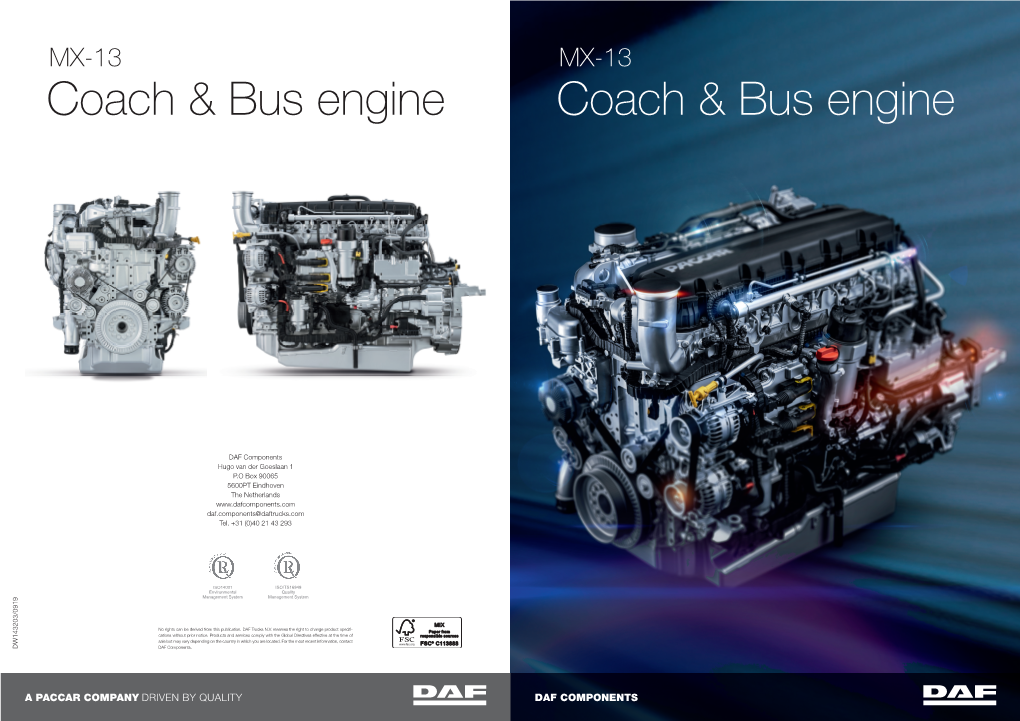 MX-13 MX-13 Coach & Bus Engine Coach & Bus Engine