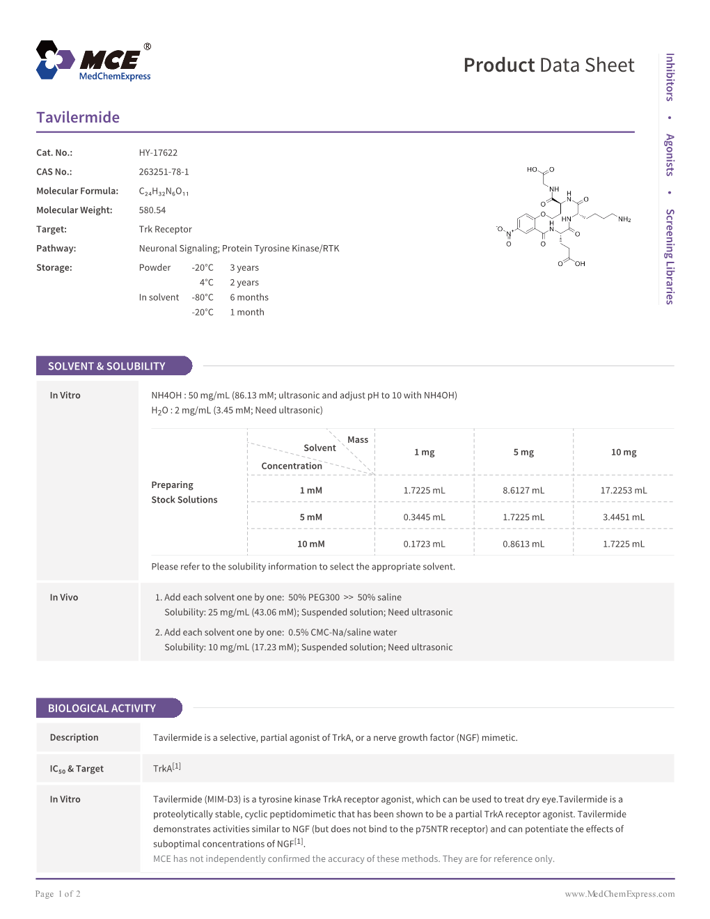 Tavilermide | Medchemexpress