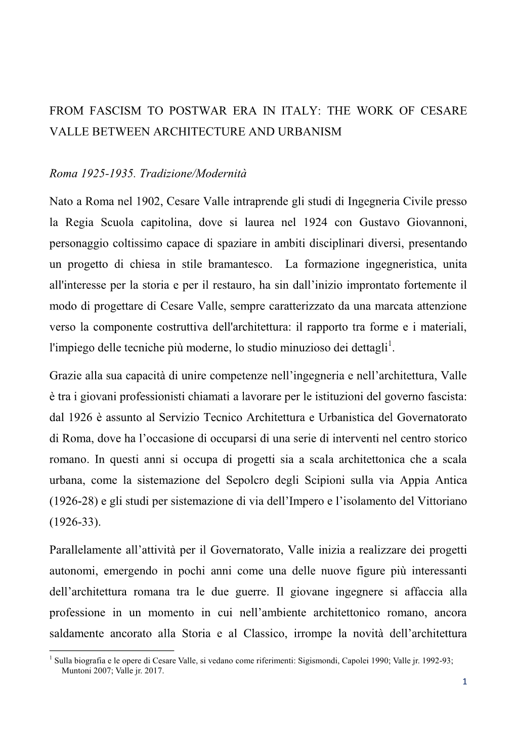 Cesare Valle Urbanista: Dalle Città Di Fondazione Alla Pianificazione Territoriale in Italia Nel Secondo Dopoguerra