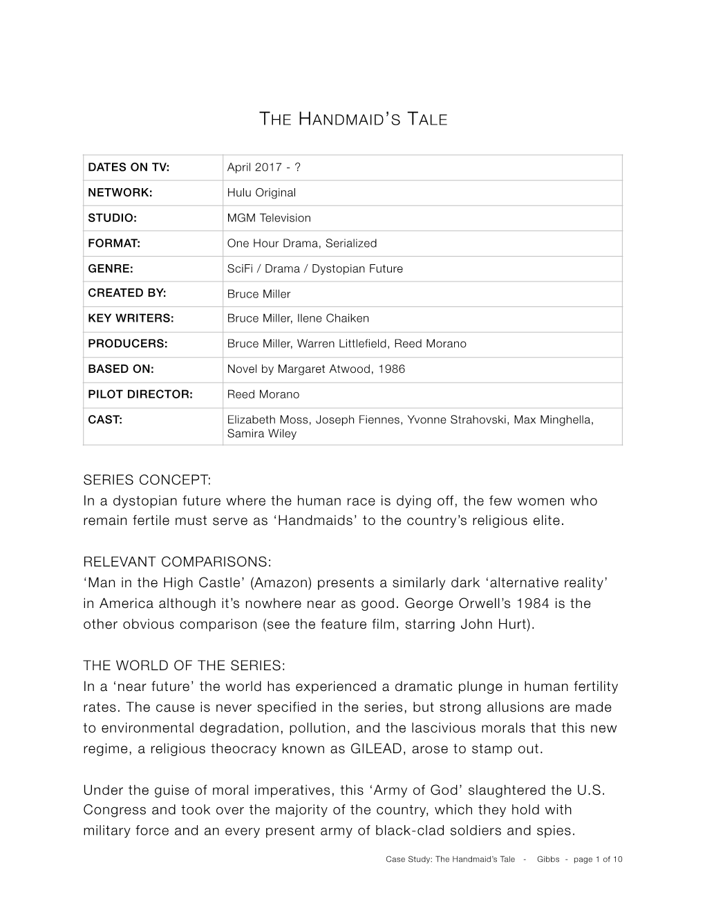 Case Study the Handmaids Tale.Pages