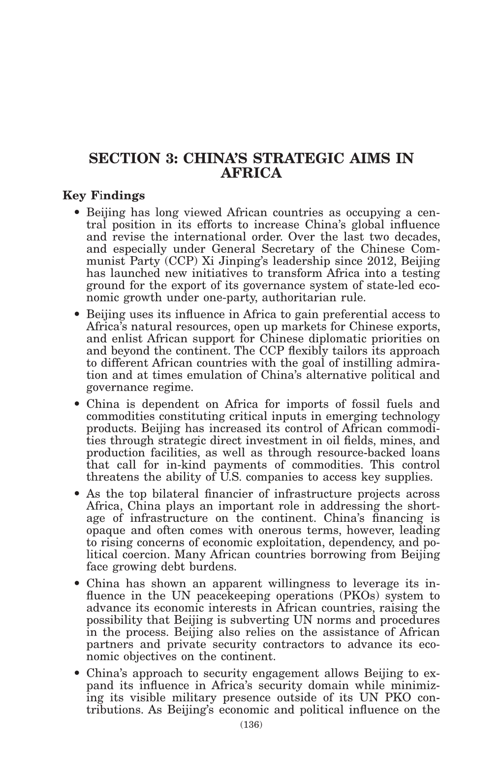 Section 3: China's Strategic Aims in Africa