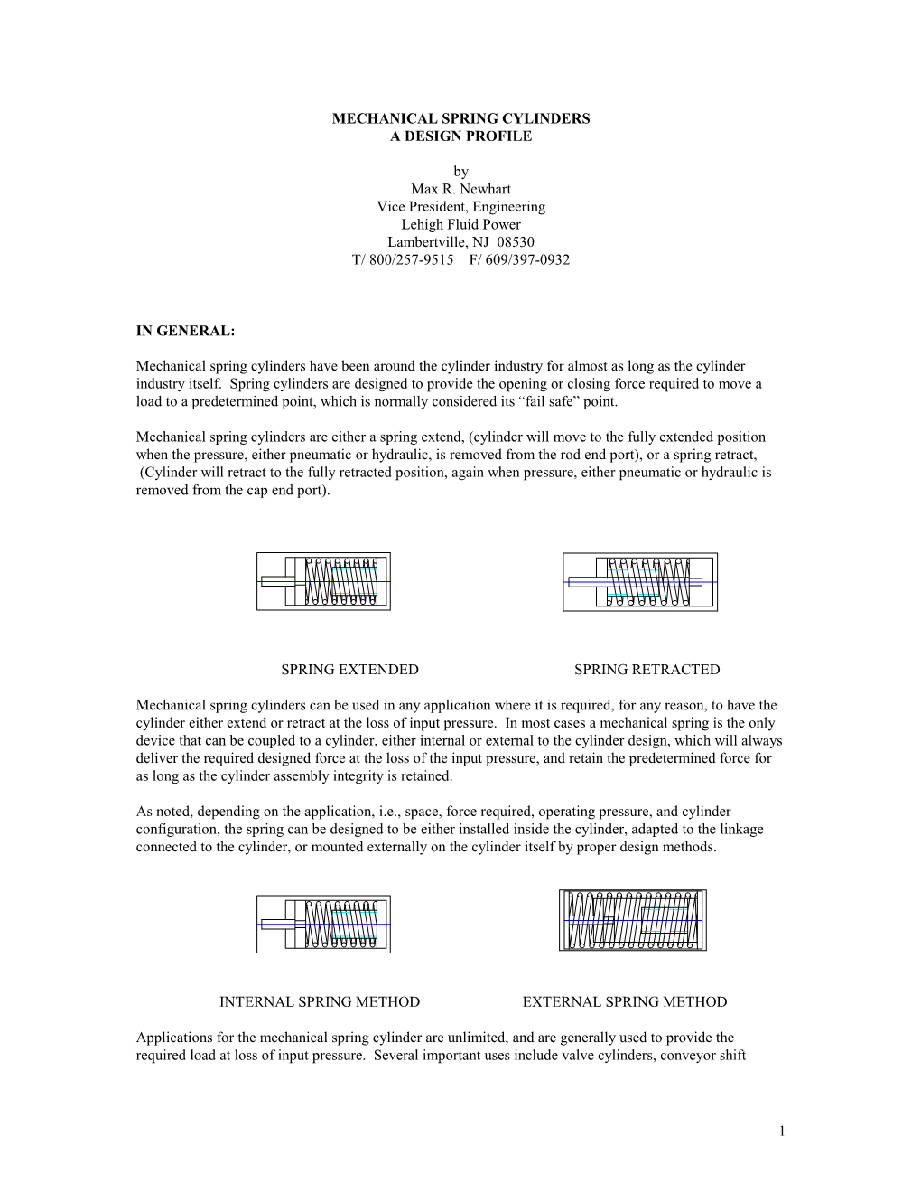 Spring Cylinder Design White Paper