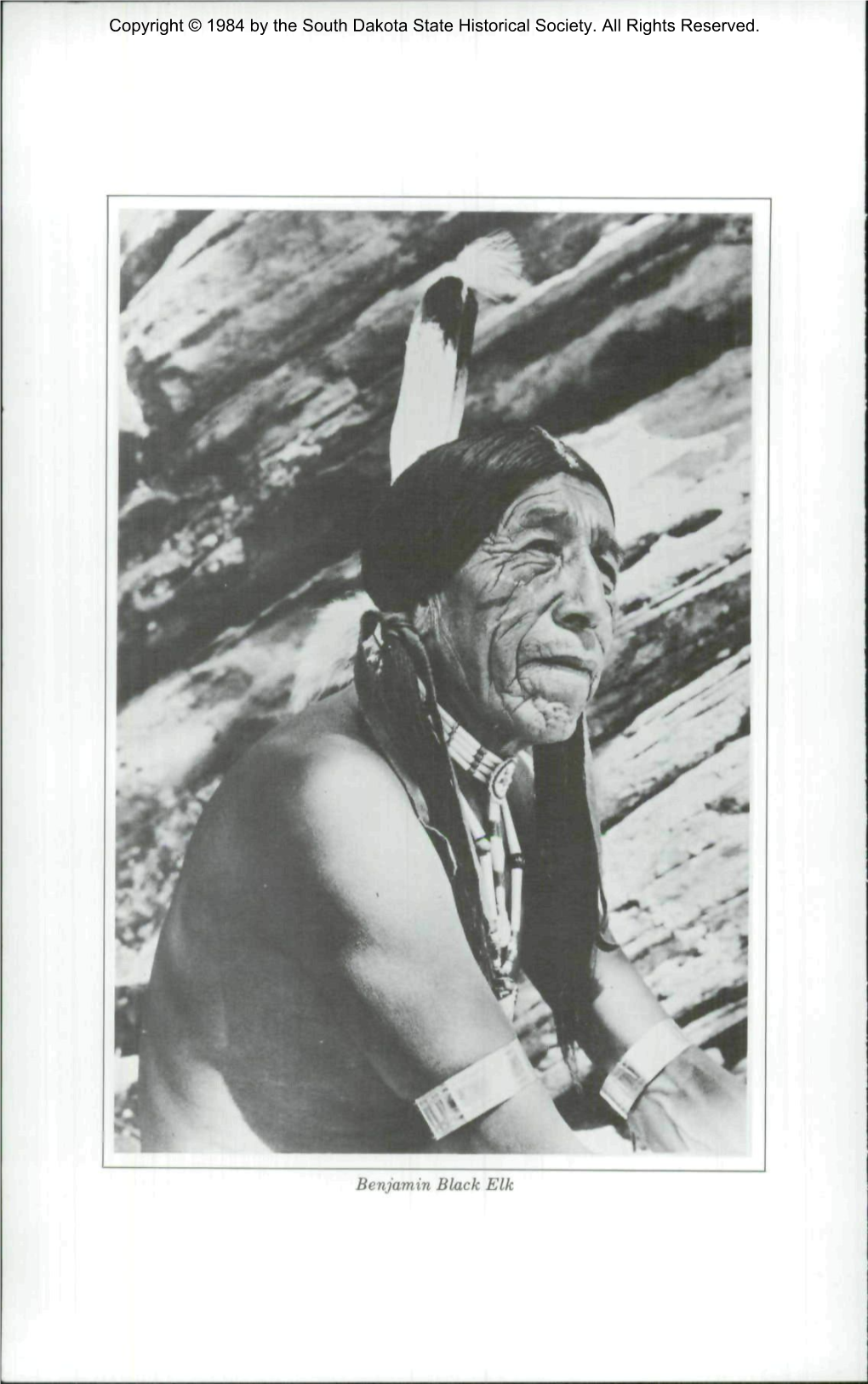 Benjamin Black Elk Copyright © 1984 by the South Dakota State Historical Society