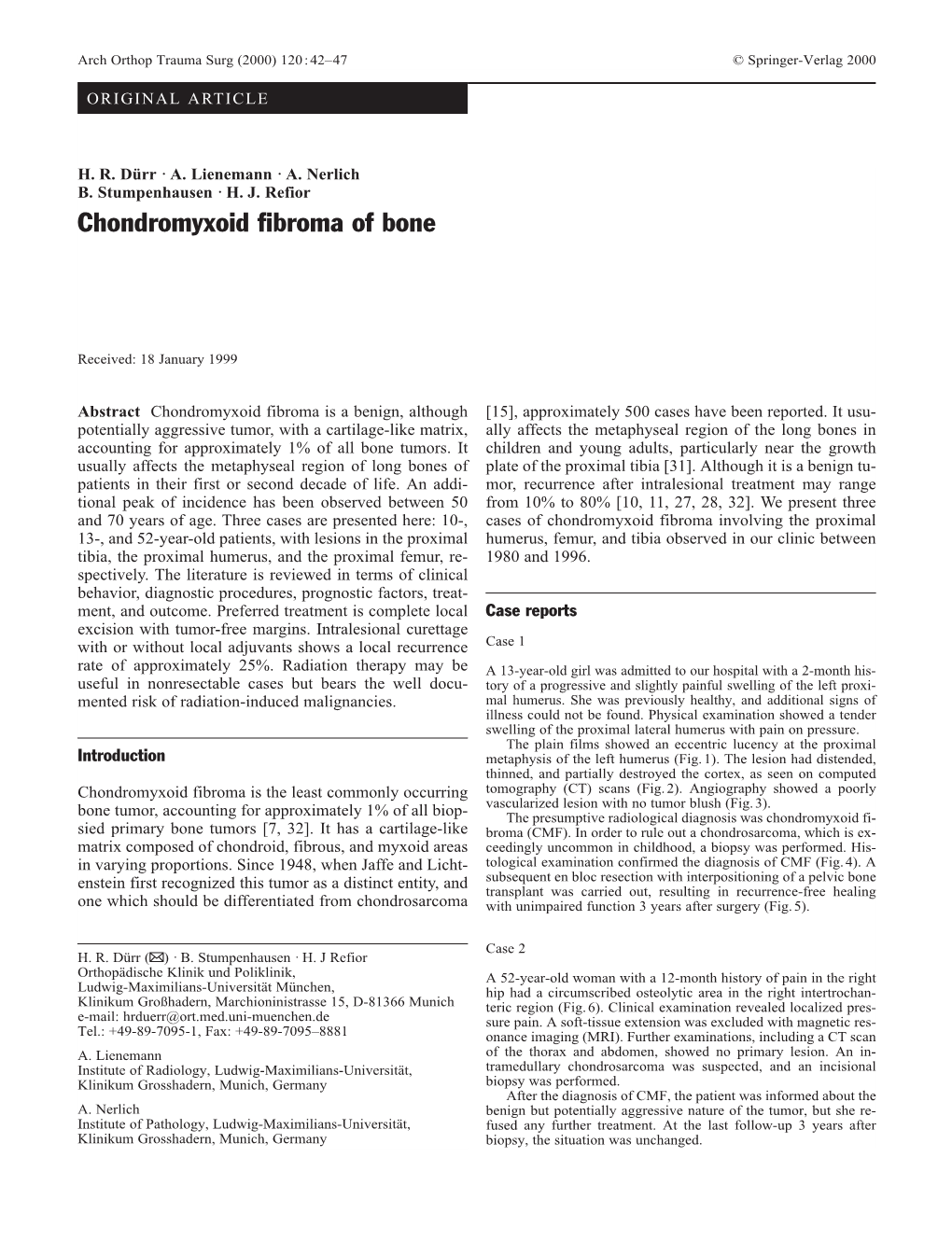 Chondromyxoid Fibroma of Bone