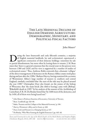 Demographic, Monetary, and Political-Fiscal Factors