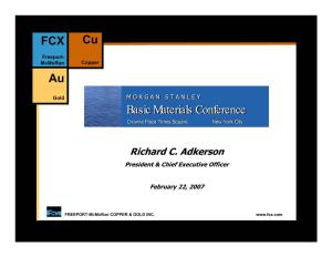 FCX Cu Au Basic Materials Conference Basic