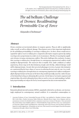 The Ad Bellum Challenge of Drones: Recalibrating Permissible Use of Force