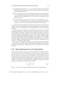 5.6 Spectrophotometry and Magnitudes