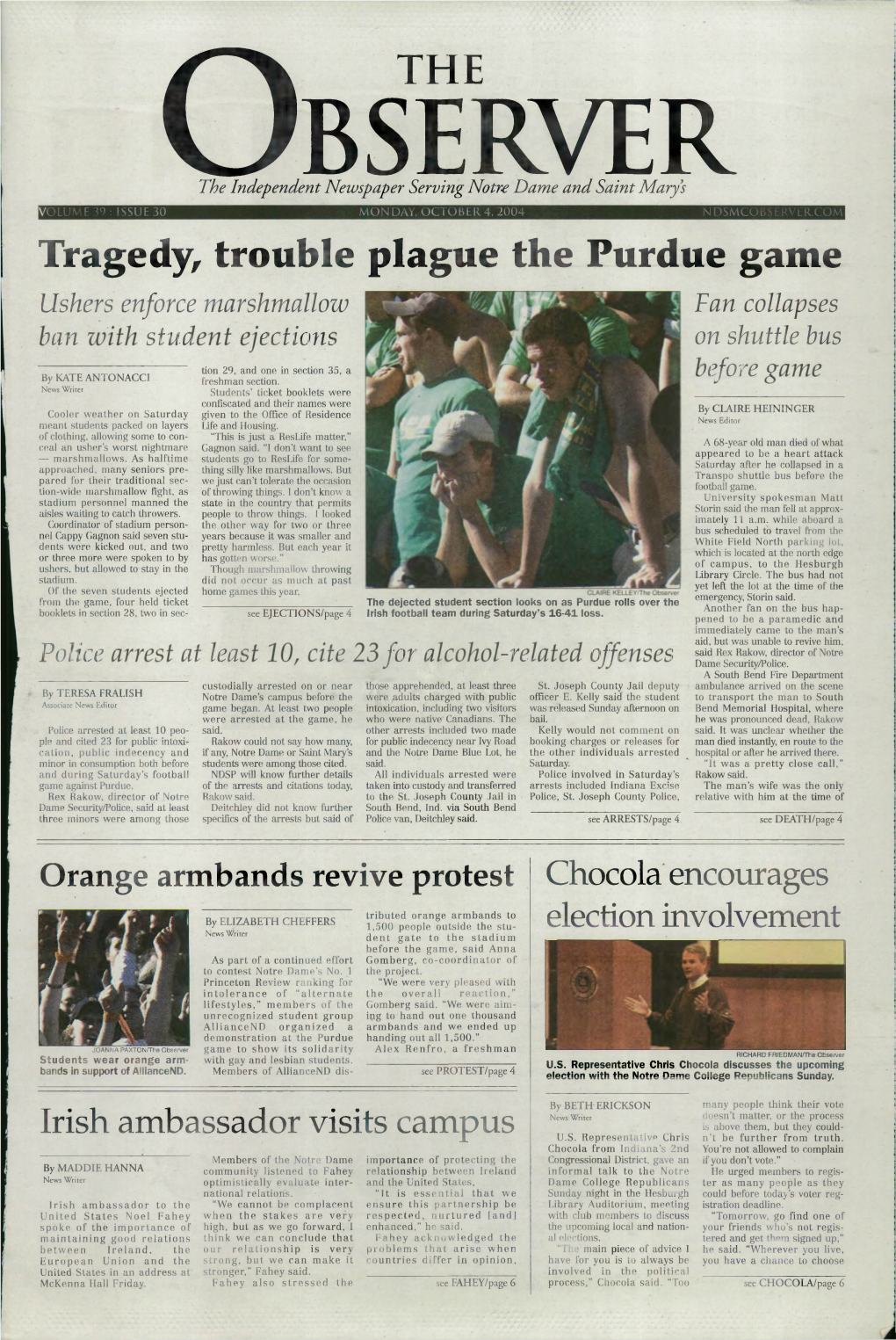 Tragedy, Trouble Plague the Purdue Game