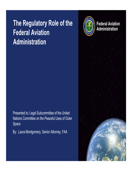 The Regulatory Role of the Federal Aviation Administration