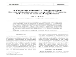 A Cryptobia Salmositica (Kinetoplastida: Sarcomastigophora) Species-Specific DNA Probe and Its Uses in Salmonid Cryptobiosis