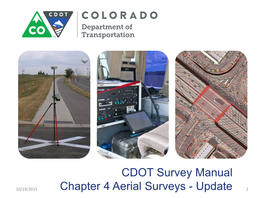 CDOT Survey Manual Chapter 4 Aerial Surveys