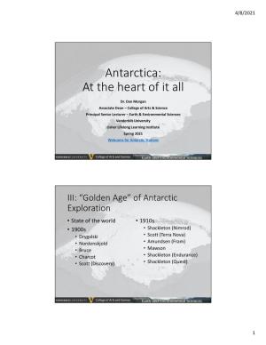 Antarctica: at the Heart of It All