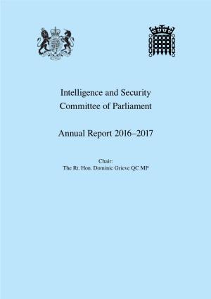 Intelligence and Security Committee of Parliament
