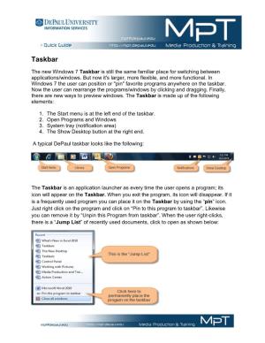 Windows7-Taskbar.Pdf