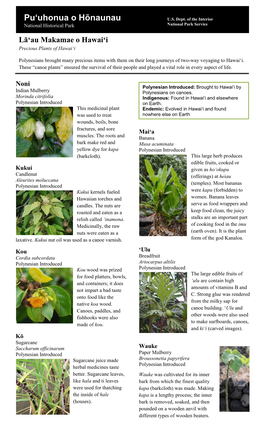 Precious Plants of Hawaiʻi