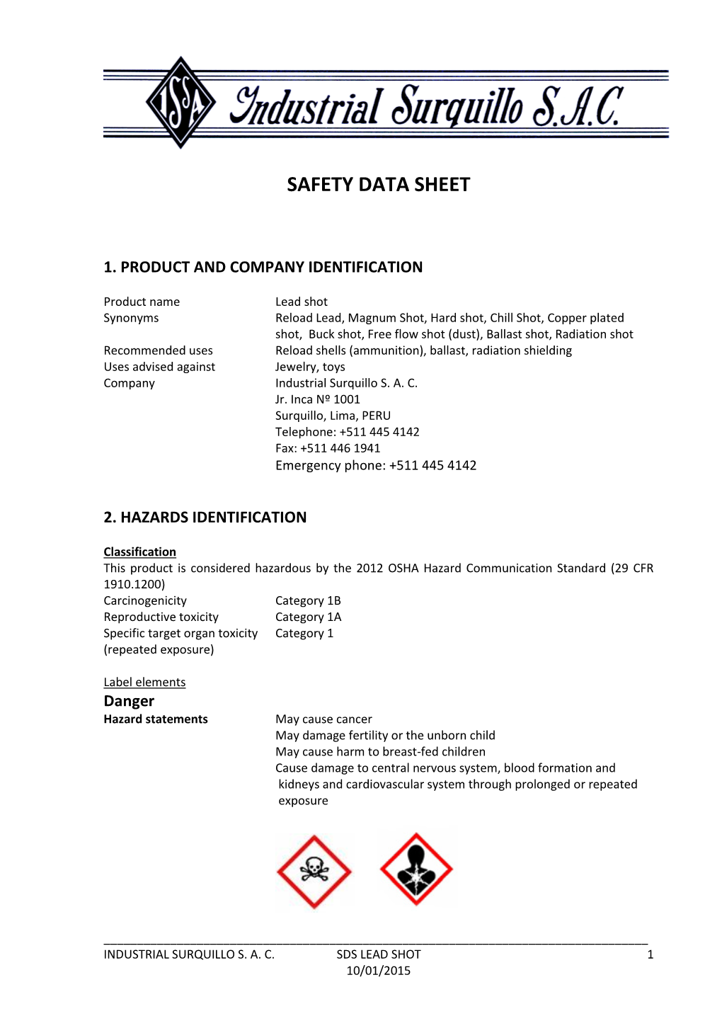 Safety Data Sheet