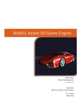 Webgl Based 3D Game Engine