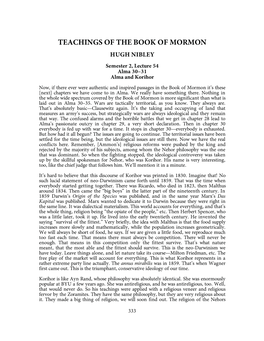 Teachings of the Book of Mormon