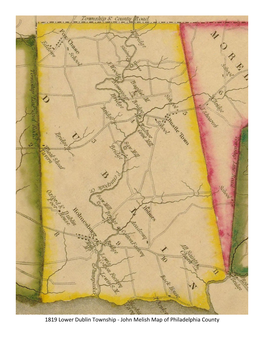 1819 Lower Dublin Township - John Melish Map of Philadelphia County 1819 Lower Dublin Township