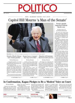 Capitol Hill Mourns 'A Man of the Senate'