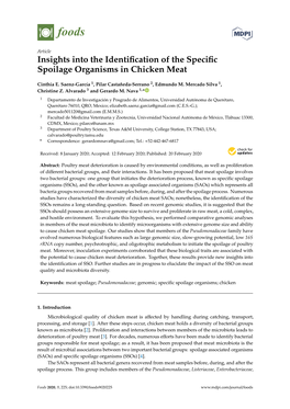 Insights Into the Identification of the Specific Spoilage Organisms In