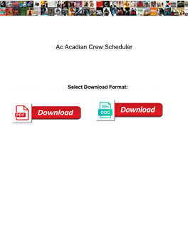 Ac Acadian Crew Scheduler