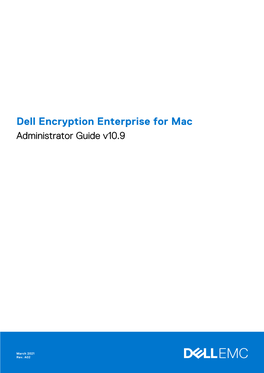 Dell Encryption Enterprise for Mac Administrator Guide V10.9