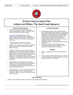 Indians and Whites: the Sand Creek Massacre