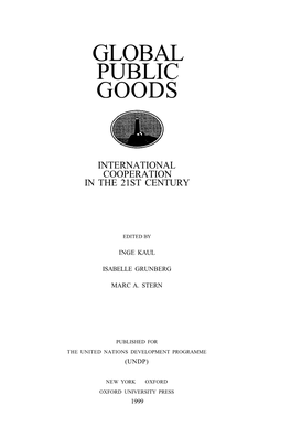 Global Public Goods